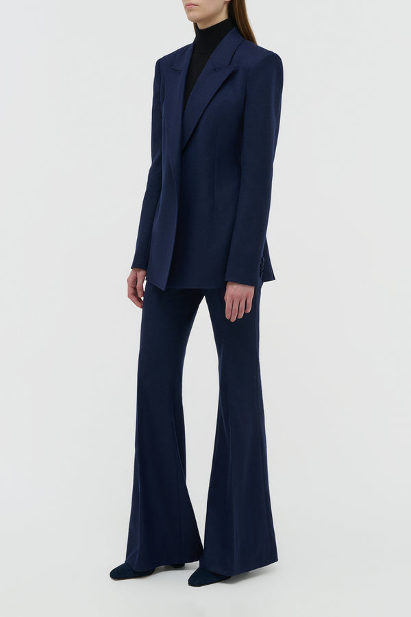 Gabriela Hearst Mairi Blazer In Navy Wool Cashmere Flannel