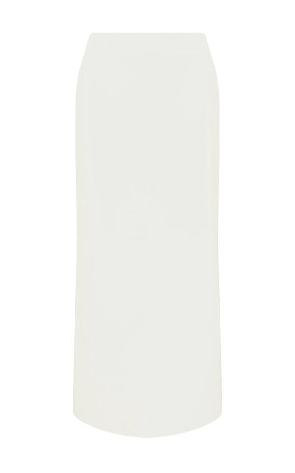 gabriela hearst Manuela Midi Skirt in Ivory Soft Leather