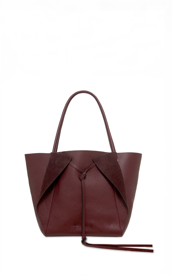 gabriela hearst Marija Tote Bag in Bordeaux Textured Leather
