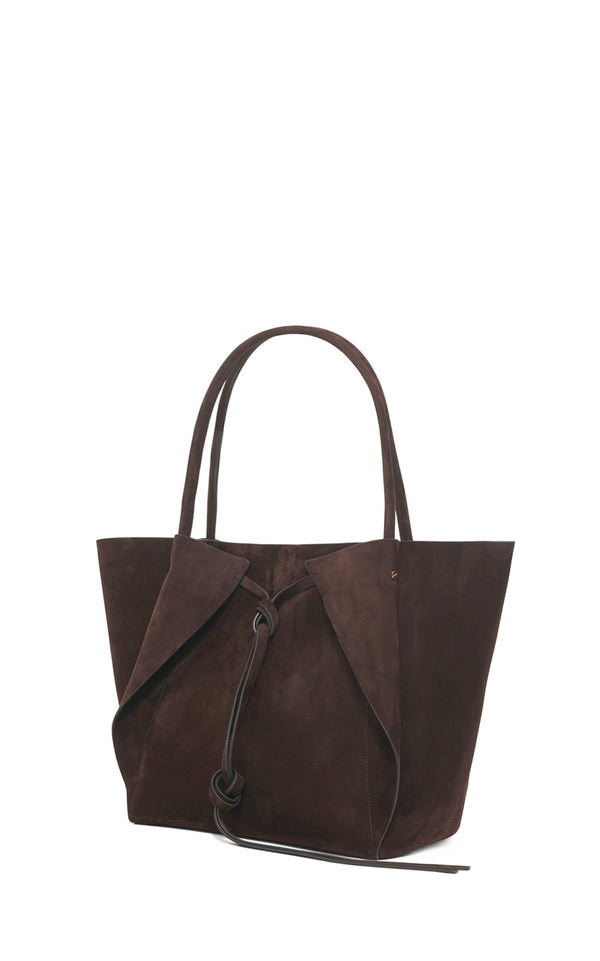 Gabriela Hearst Marija Tote Bag In Dark Brown Suede