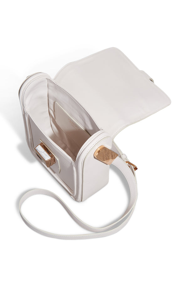 Gabriela Hearst Marvelle Crossbody Bag In Ivory Nappa Leather