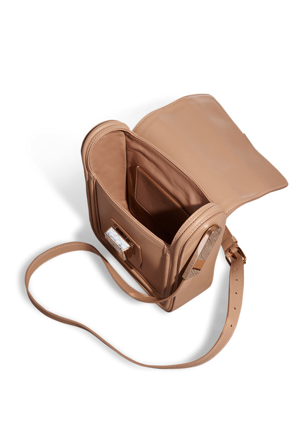 Gabriela Hearst Marvelle Crossbody Bag In Nude Nappa Leather