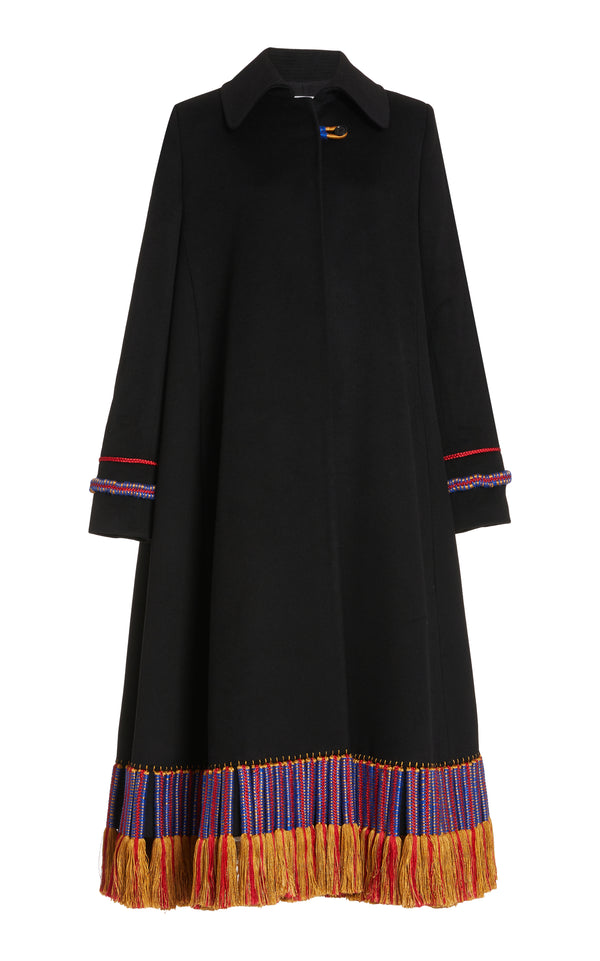 gabriela hearst Matrona Coat in Black Lightweight Cashmere