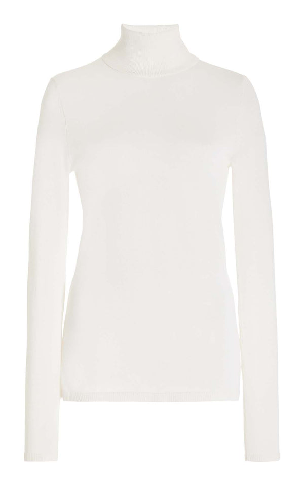 gabriela hearst May Knit Turtleneck in Ivory Merino Wool Cashmere
