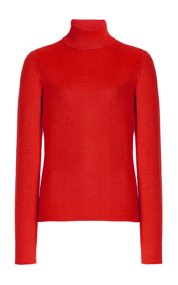 gabriela hearst May Knit Turtleneck in Red Topaz Merino Wool Cashmere