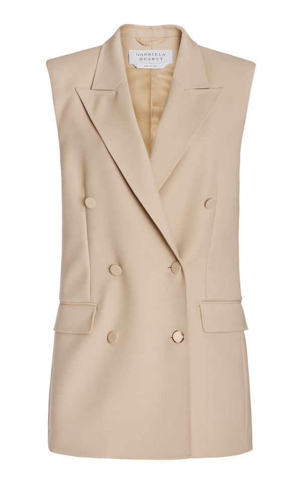 gabriela hearst Mayte Vest in Khaki Sportswear Wool