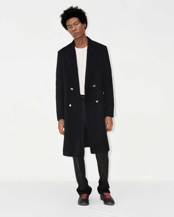 Gabriela Hearst Mcaffrey Coat In Black Double-Face Recycled Cashmere
