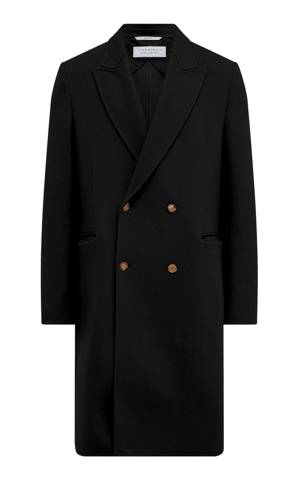 gabriela hearst Mcaffrey Coat in Black Double-Face Recycled Cashmere
