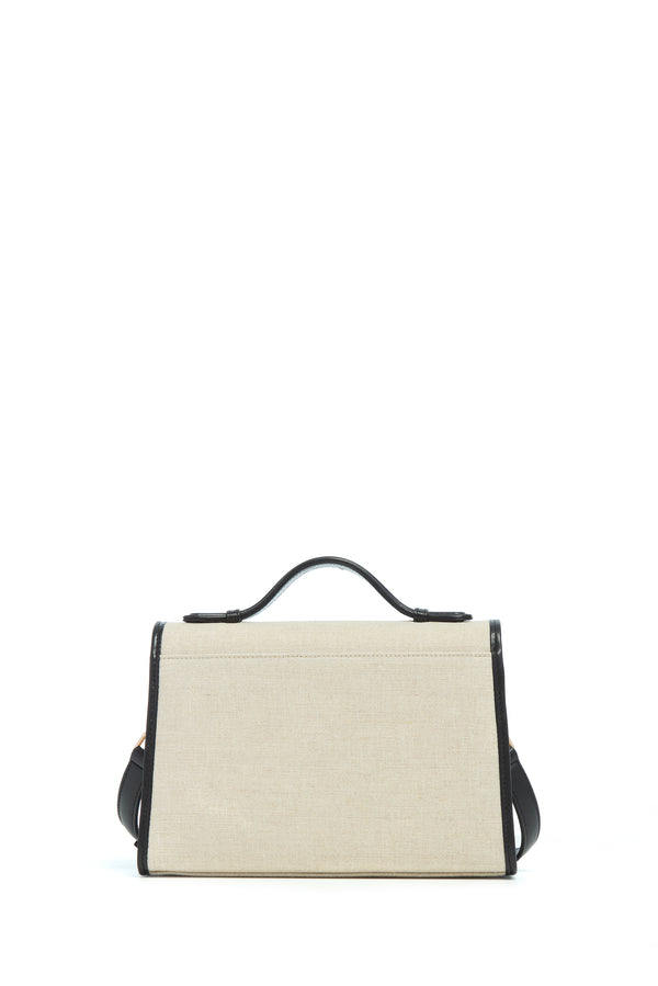 Gabriela Hearst Medium Leonora Flap Bag In Beige Linen