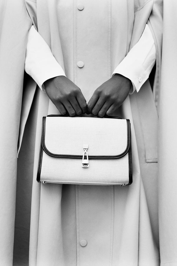 Gabriela Hearst Medium Leonora Flap Bag In Beige Linen