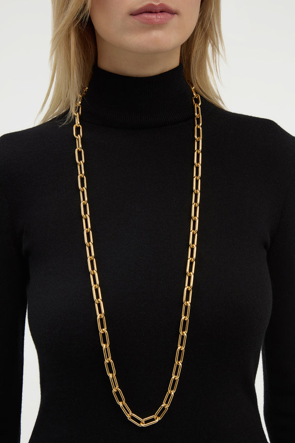 Gabriela Hearst Medium Link Necklace In 18K Yellow Gold (Small Links)