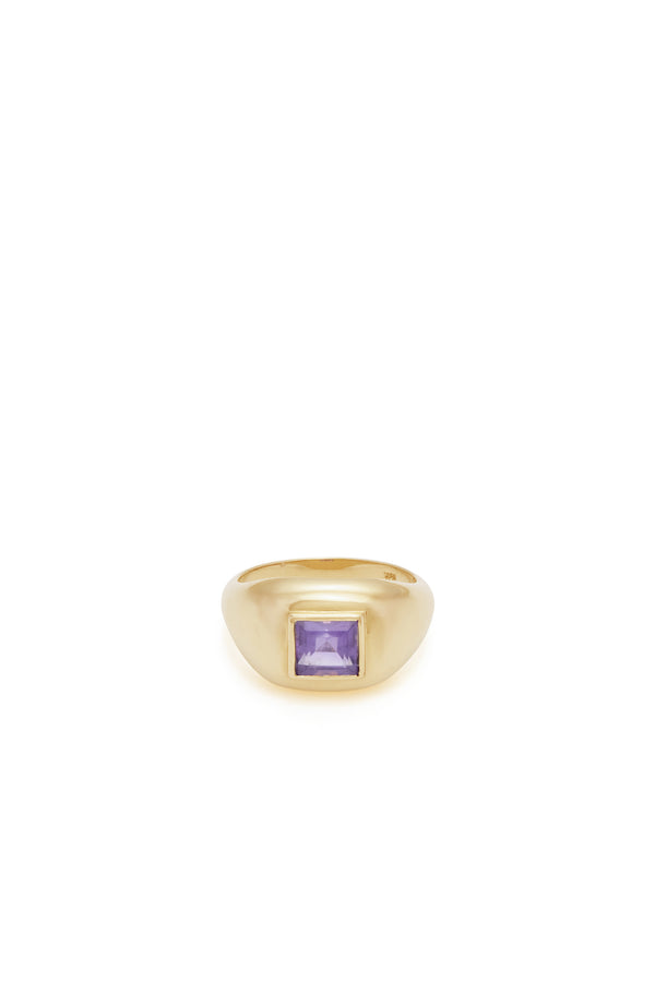 Gabriela Hearst Medium Ring In 18K Yellow Gold & Amethyst Stone