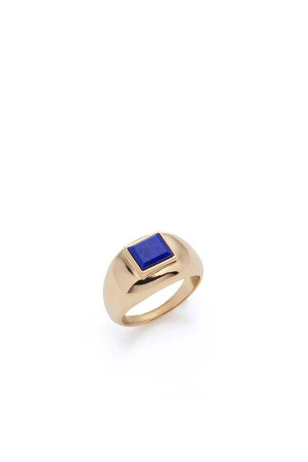Gabriela Hearst Medium Ring In 18K Yellow Gold & Lapis Stone