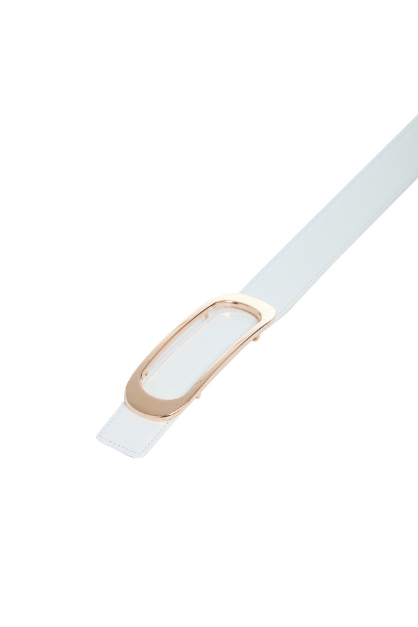 Gabriela Hearst Medium Timon Reversible Belt In Ivory & Nude Leather