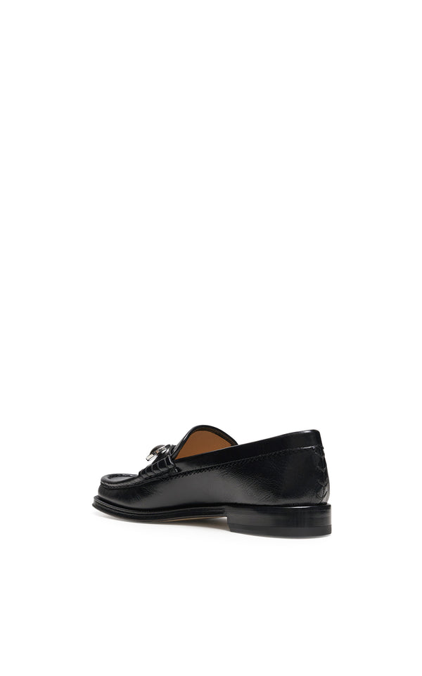 Gabriela Hearst Melchora Stone Loafer In Black Leather