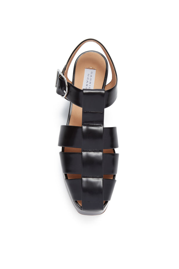 Gabriela Hearst Mila Platform Sandal In Black Leather