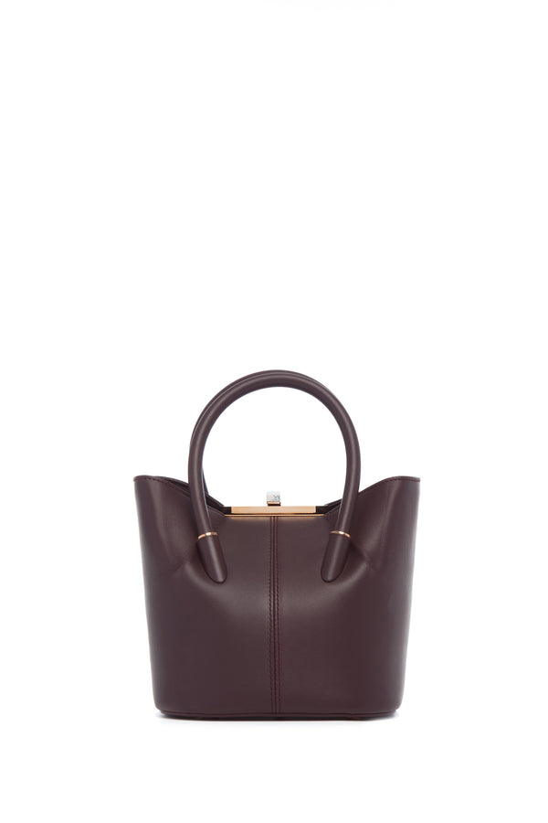 Gabriela Hearst Mini Baez Bag In Bordeaux Nappa Leather