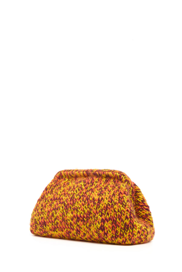 Gabriela Hearst Mrina Knit Bag In Cadmium Yellow Spice & Bordeaux Cashmere