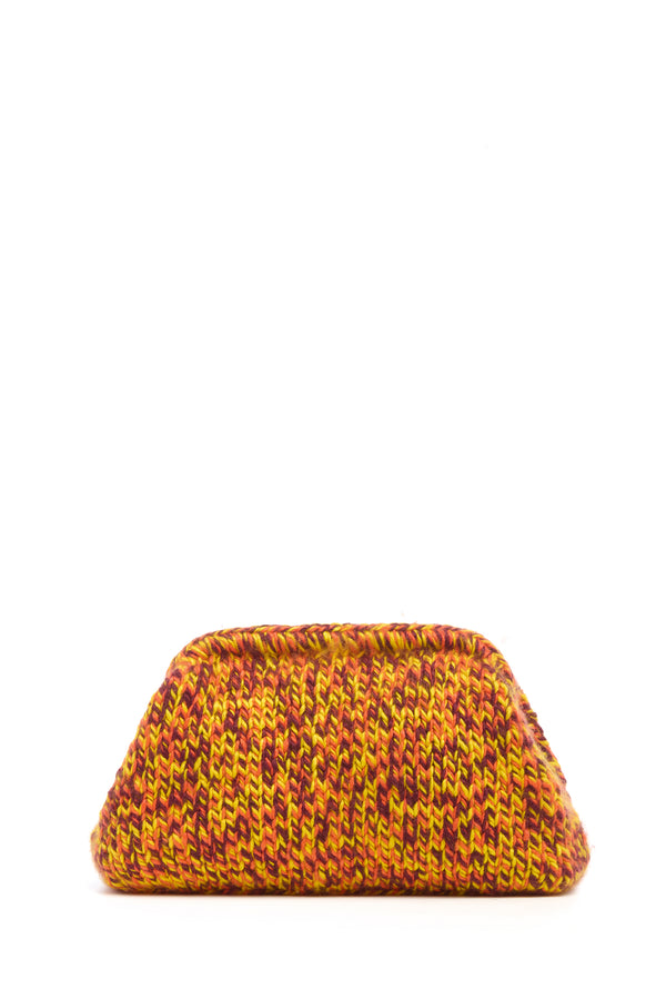 Gabriela Hearst Mrina Knit Bag In Cadmium Yellow Spice & Bordeaux Cashmere