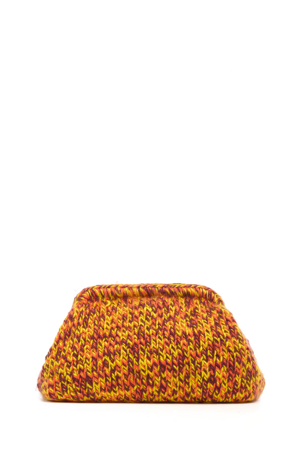 gabriela hearst Mrina Knit Bag in Cadmium Yellow Spice & Bordeaux Cashmere