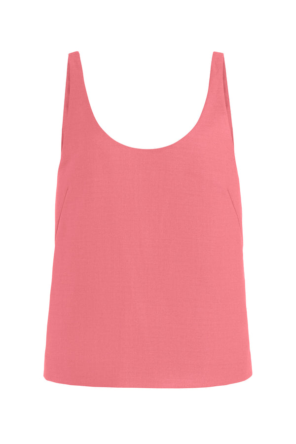 gabriela hearst Muriel Tank Top in Watermelon Silk Virgin Wool