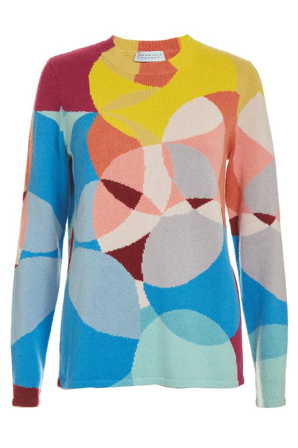 gabriela hearst Muscovite Knit Sweater in Multi Cashmere