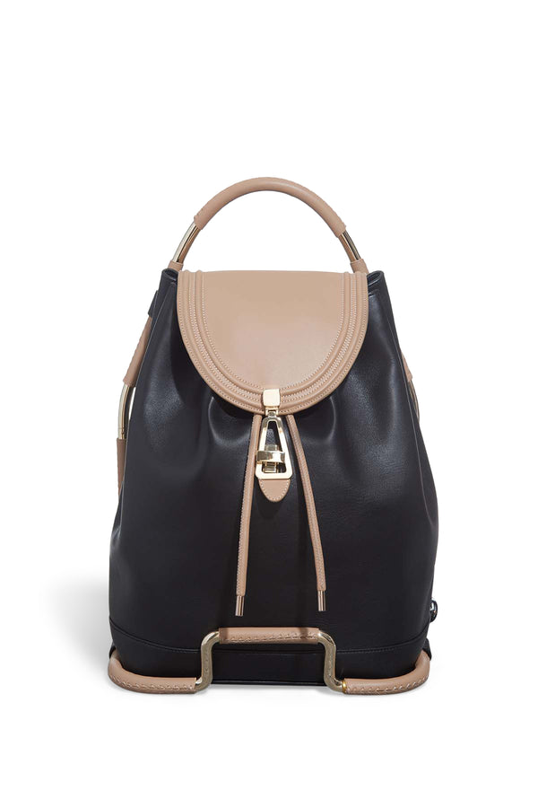 Gabriela Hearst Nadia Backpack In Black & Nude Nappa Leather