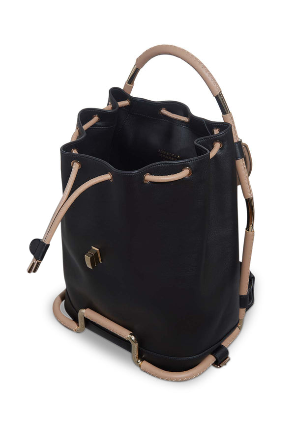 Gabriela Hearst Nadia Backpack In Black & Nude Nappa Leather