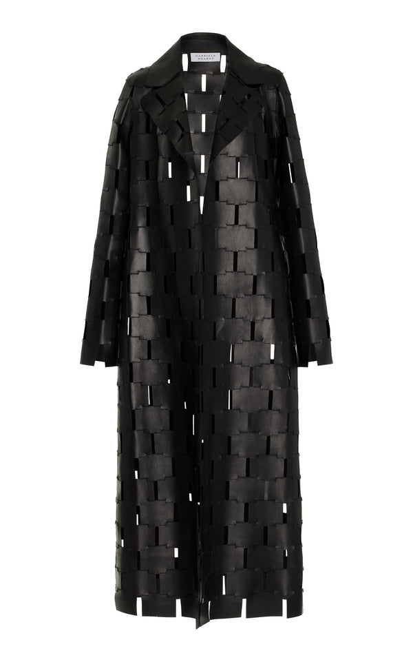 Gabriela Hearst Nesbitt Coat In Black Nappa Leather