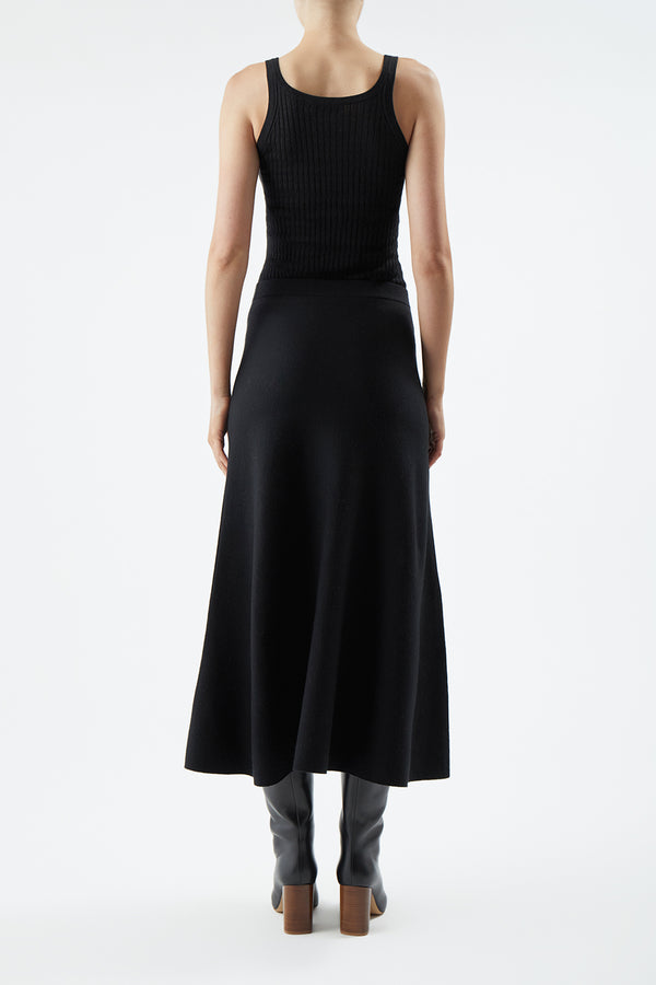 Gabriela Hearst Nevin Pointelle Knit Tank Top In Black Cashmere Silk