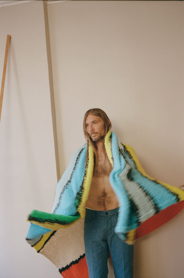 Gabriela Hearst Newbury Knit Blanket In Multi Welfat Cashmere