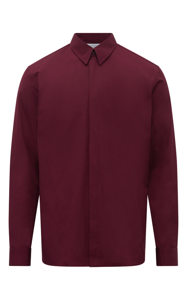 gabriela hearst Nicolas Shirt in Bordeaux Sea Island Cotton