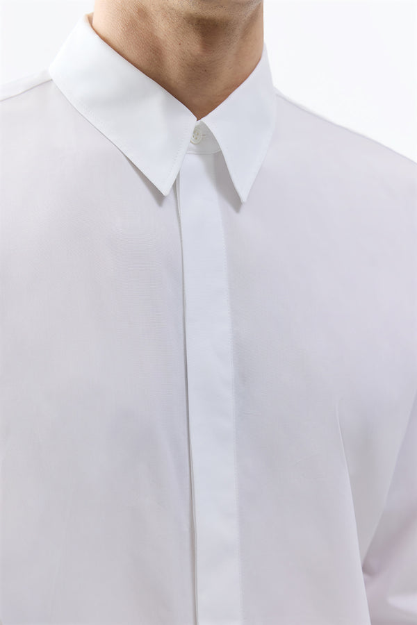 Gabriela Hearst Nicolas Shirt In White Sea Island Cotton