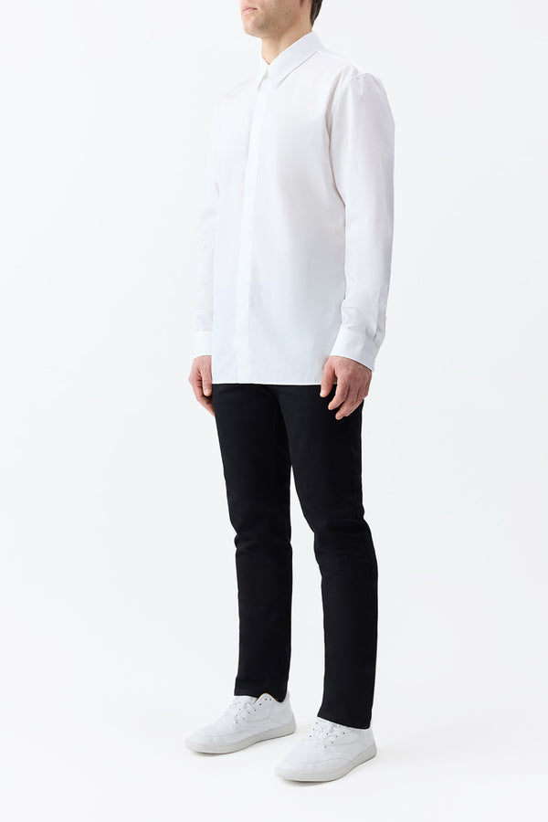 Gabriela Hearst Nicolas Shirt In White Sea Island Cotton