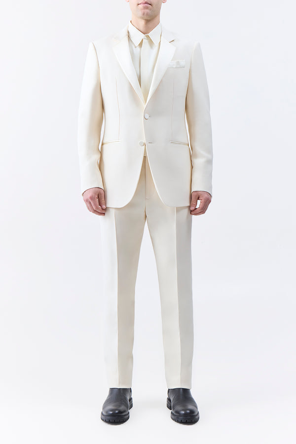 Gabriela Hearst Nicolson Jacket In Ivory Wool Silk Cady