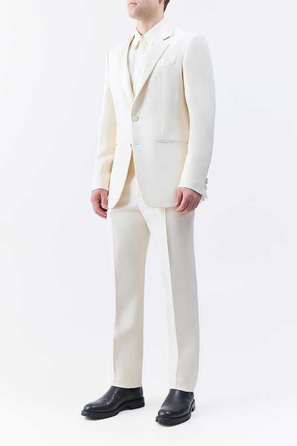 Gabriela Hearst Nicolson Jacket In Ivory Wool Silk Cady