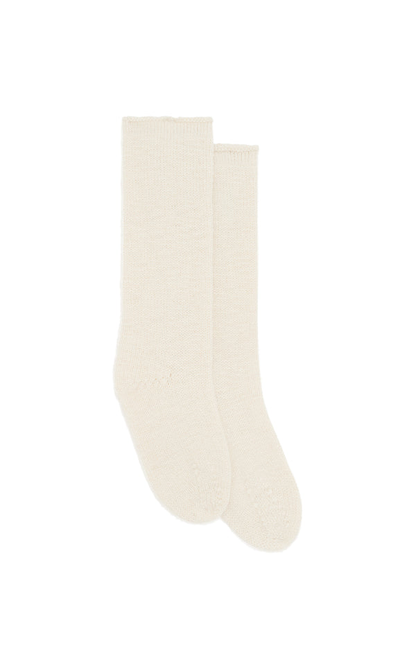 gabriela hearst Nikola Knit Socks in Ivory Cashmere