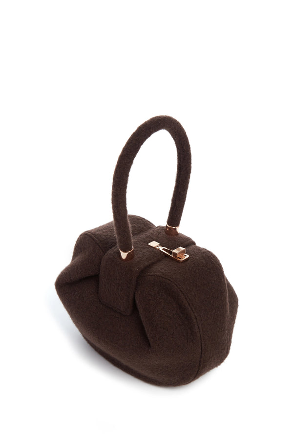 Gabriela Hearst Nina Bag In Chocolate Cashmere Felt