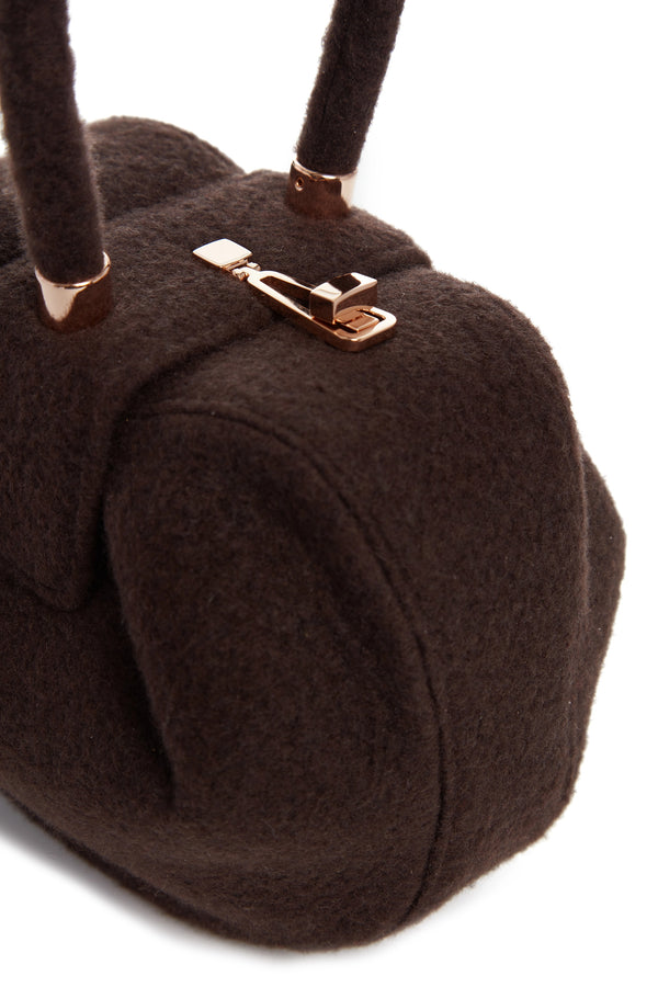Gabriela Hearst Nina Bag In Chocolate Cashmere Felt