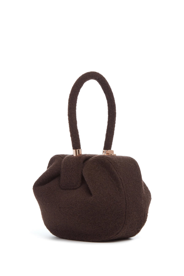 gabriela hearst Nina Bag in Chocolate Cashmere Felt