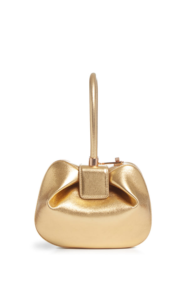 Gabriela Hearst Nina Bag In Gold Metallic Nappa Leather