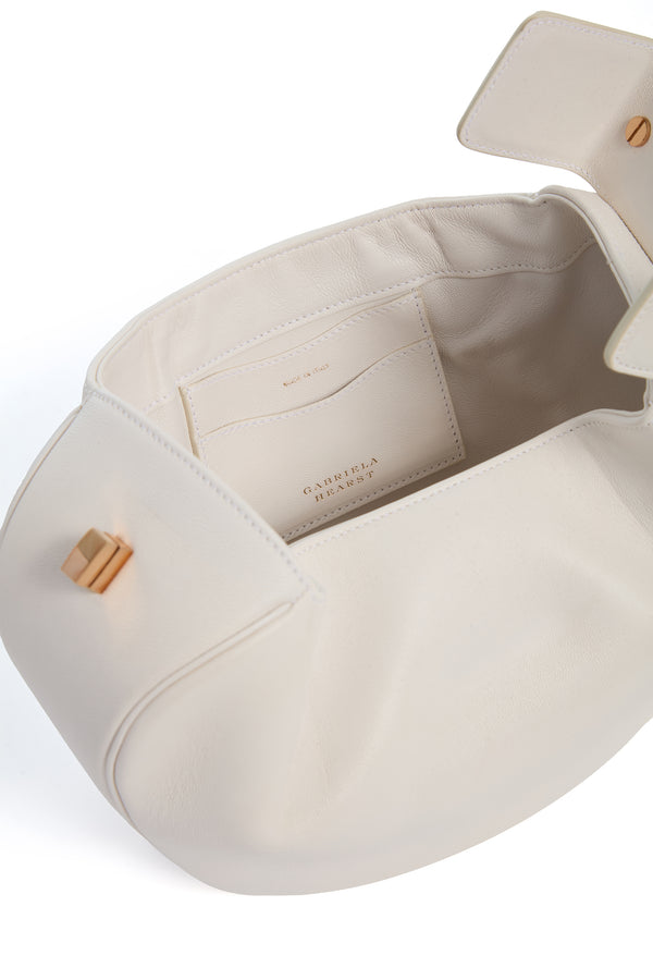 Gabriela Hearst Nina Bag In Ivory & Cognac Nappa Leather