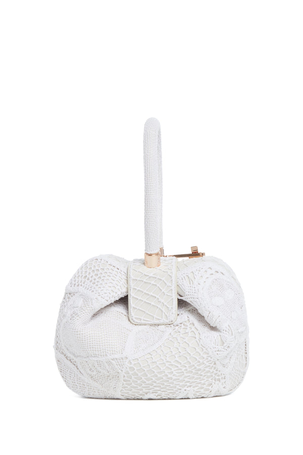 Gabriela Hearst Nina Bag In Ivory Nappa Leather With Cotton Macrame