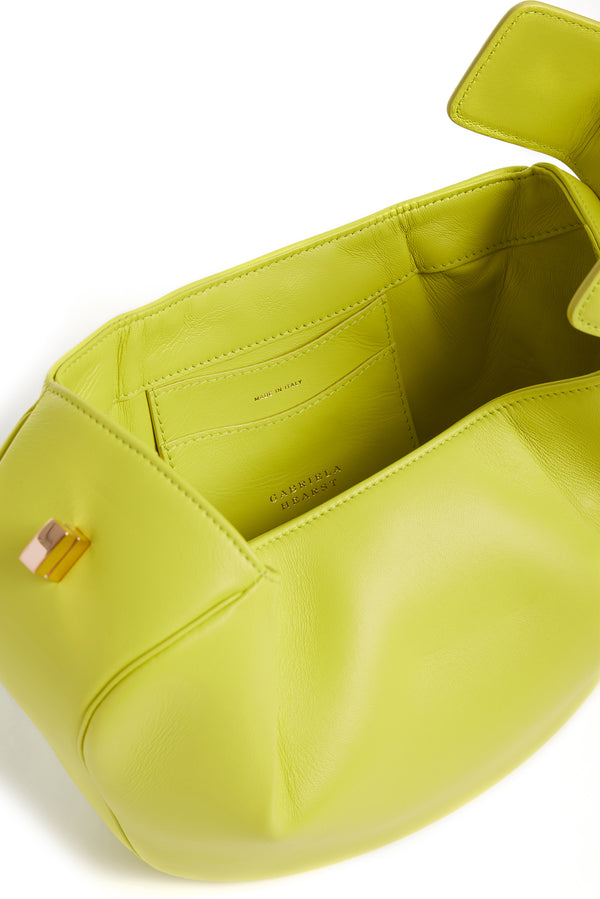 Gabriela Hearst Nina Bag In Lime Adamite Nappa Leather