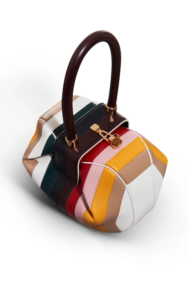 Gabriela Hearst Nina Bag In Multi Stripes Nappa Leather
