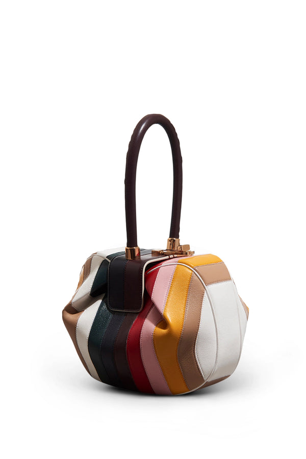 Gabriela Hearst Nina Bag In Multi Stripes Nappa Leather