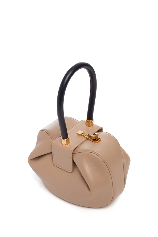 Gabriela Hearst Nina Bag In Nude & Navy Nappa Leather