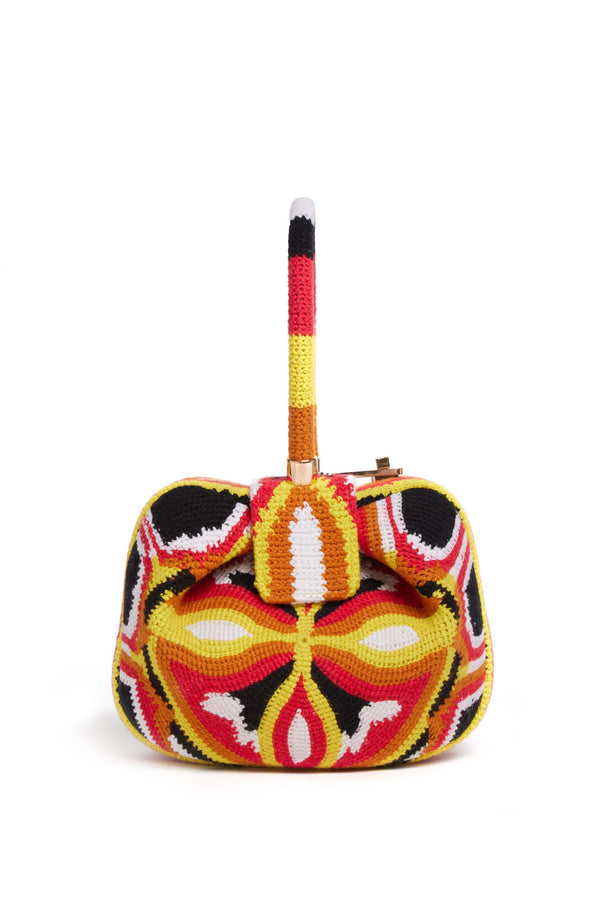 Gabriela Hearst Nina Bag In Red Yellow & Black Crochet