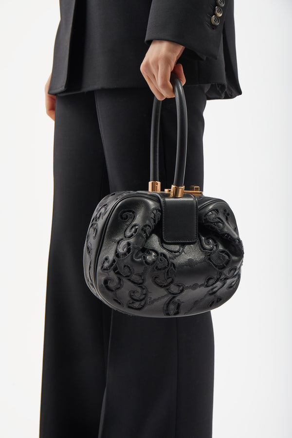 Gabriela Hearst Nina Lace Bag In Black Nappa Leather