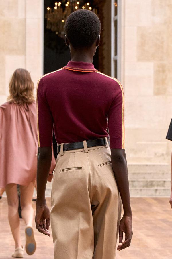 Gabriela Hearst Norman Wide-leg Pant In Camel Sea Island Cotton Twill